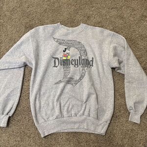 disney parks mickey mouse disneyland resort crewneck‎ sweatshirt adults M gray